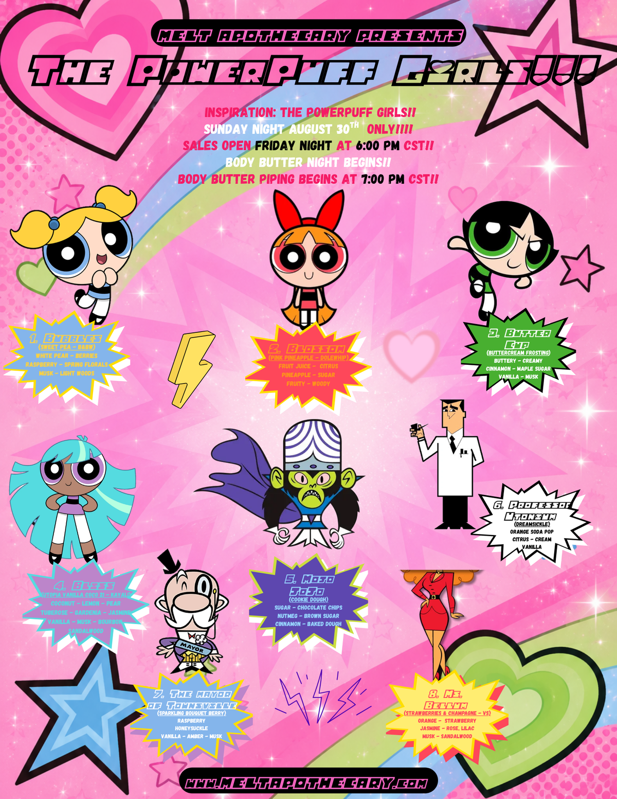 Ice Cream Shop - LIVESTREAM Custom Body Butter - Powerpuff Girls - 24 Hour Moisture
